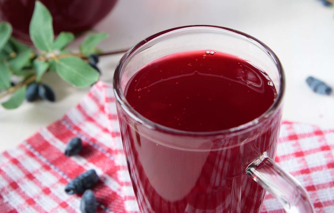 Berry jelly in drinking diet