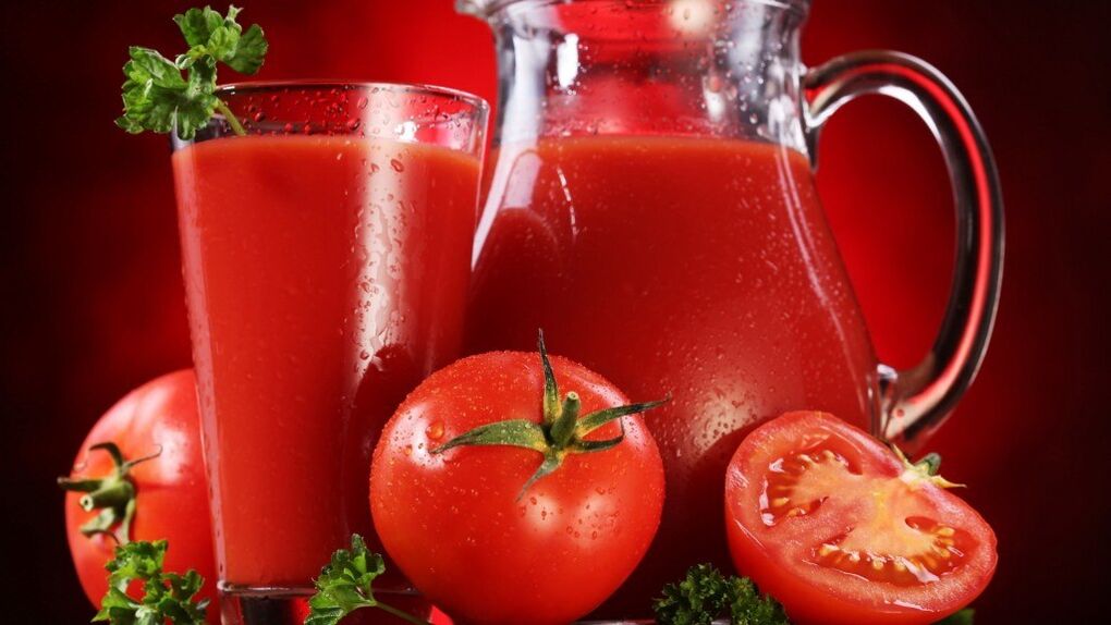 For pancreatitis that is not getting worse, freshly squeezed tomato juice is useful